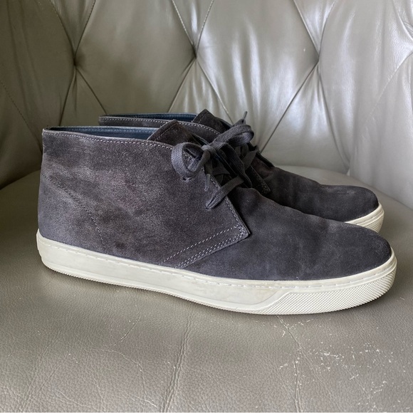 Vince Abe Gray Suede Leather Chukka Lace Up High Top Sneakers Shoes Men’s Size 9 - Picture 1 of 9